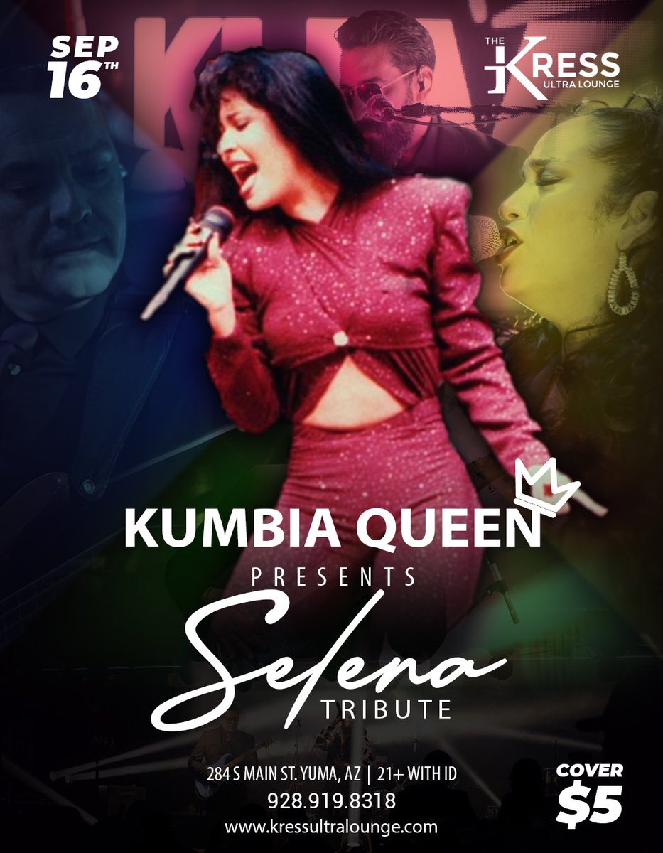 We are now accepting table reservations for The Selena Tribute Saturday Sept 16th.  Tables are limited and are on a first come first serve basis. 

Please call 928-919-8318 to reserve your table, before they are all sold out. 🥂💃🏻