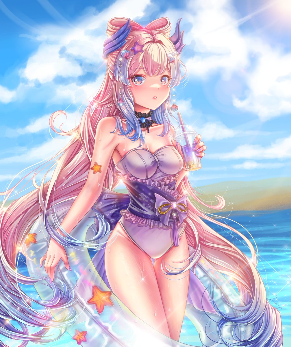 zuzivibe's tweet photo. The last summer art this year🐠🐡🐬
#genshinimpact #genshin #kokomi #anime #game https://t.co/FLvxpwIOPS