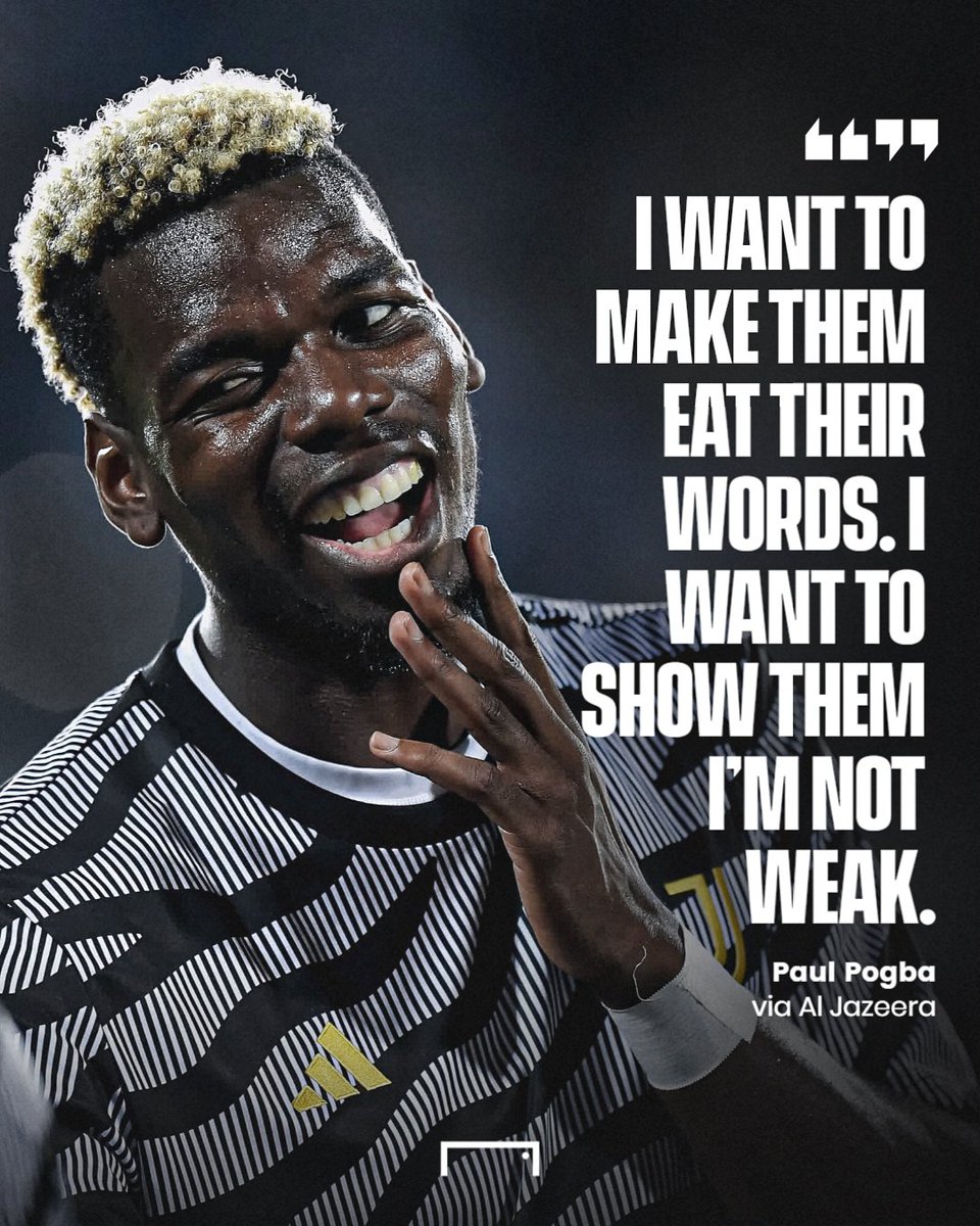 goal's tweet photo. Paul Pogba is ready to prove the doubters wrong 😈 https://t.co/8AqzzoE4aM