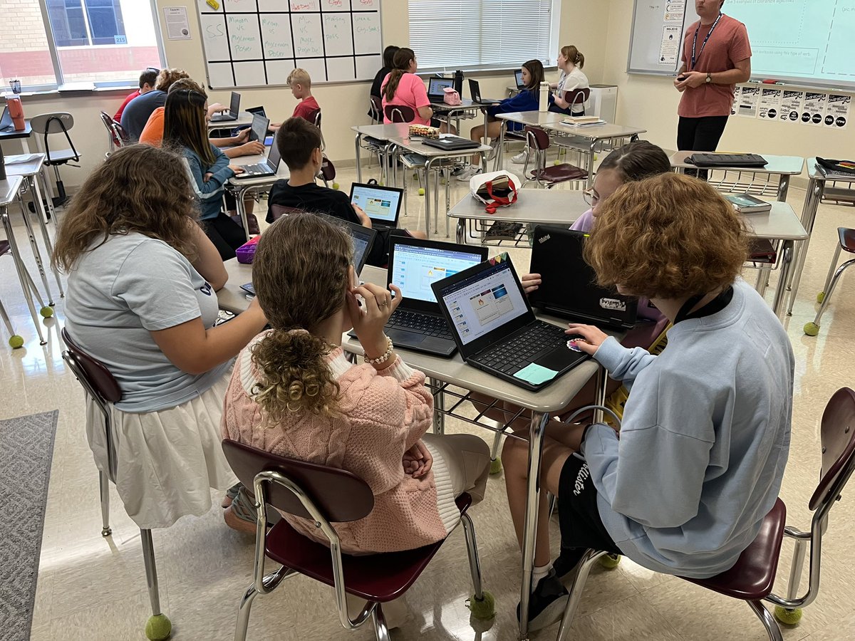 7thBernard's tweet photo. In Mr. Siegel and Mrs. Auer’s class competing in Iron Chef Adjectives! Students work in groups to create a presentation on the different types of adjectives. Just like Iron Chef, there is a secrete ingredient…meme or gif. https://t.co/VDB1J0sG7B