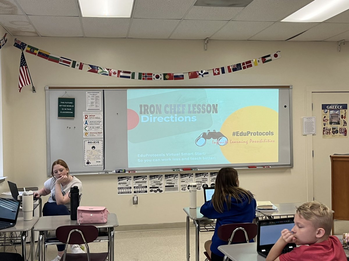 7thBernard's tweet photo. In Mr. Siegel and Mrs. Auer’s class competing in Iron Chef Adjectives! Students work in groups to create a presentation on the different types of adjectives. Just like Iron Chef, there is a secrete ingredient…meme or gif. https://t.co/VDB1J0sG7B