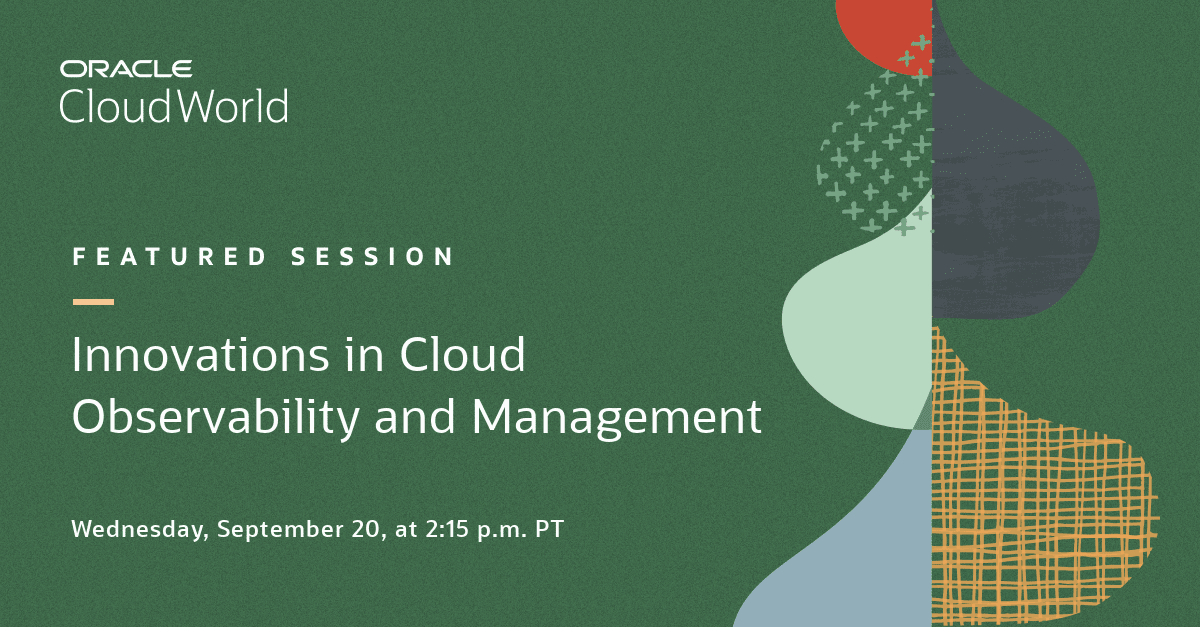 Attending #CloudWorld 2023? Join session LRN2382 for an update on <a href="/Oracle/">Oracle</a>'s #multicloud #observability strategy and roadmap. social.ora.cl/6017PFxKR
 #OCI #O&amp;M #EnterpriseManager.