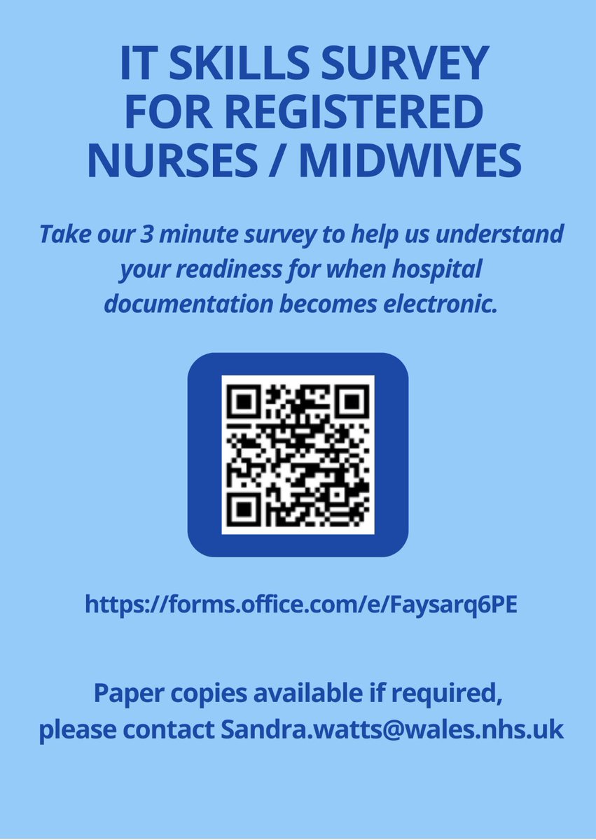 📣Calling all registered nurses and midwives at Cardiff and Vale UHB 📣 Please complete our Electronic Prescribing and Medicines Administration (ePMA) survey before September 30th @sandradee211 @AylwardRebecca @Jas_Roberts10 @CV_UHB @bonollioh