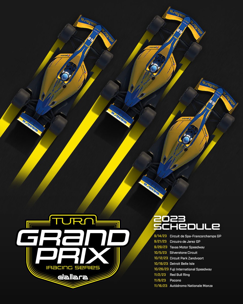 iRacing's tweet image. On Thursday, 26 sim racers will hop behind the virtual wheel of their iR-01 and begin the battle for $25,000 in prizes!

The Grand Prix @TurnRacing Series kicks off on September 14th!

iRacing.com/irgp/
