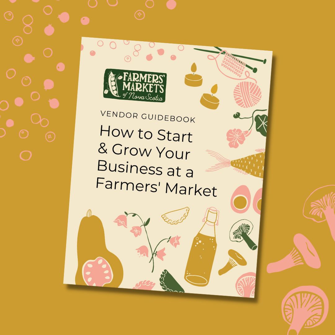 ❗WE'VE LAUNCHED A *FREE* VENDOR GUIDEBOOK: How to Start & Grow Your Business at a Farmers' Market❗This was written as THE comprehensive resource for folks thinking about becoming farmers’ market vendors or growing their current businesses. Get your copy: farmersmarketsnovascotia.ca/product/how-to…