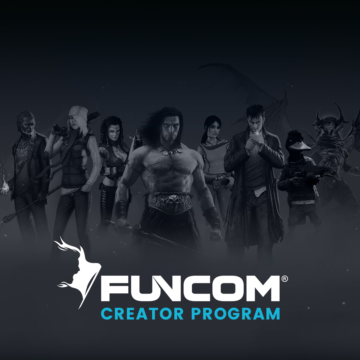 Funcom's tweet image. We&apos;re thrilled to announce the launch of the Funcom Creator Program!

Are you a creator making content for Conan Exiles or Metal: Hellsinger? Join the program and unlock benefits that’ll help you keep doing what you do best!

Apply here: creators.funcom.com

#FuncomCreators