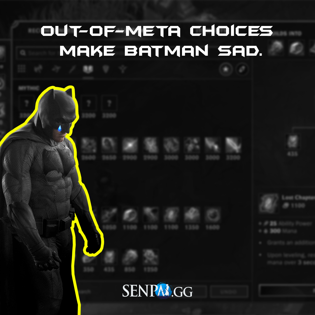 Don't make Batman sad

Visit: senpai.gg 

#leagueoflegends #leaguememes #lolmemes #batman #aicoach #voiceassistant #gaming #riotgames #darkknight #esports #ai #lol #dc #gamer
