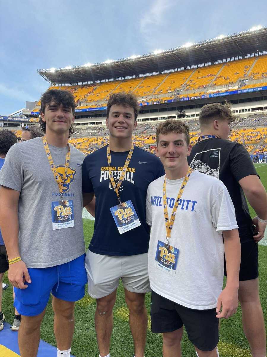 Reston_Lehman's tweet photo. Had a great time at Pitt this weekend!! Thank you @Pitt_FB @CoachDuzzPittFB @coachcsanders @PetersTwpFB https://t.co/b7Bl6JGaMX