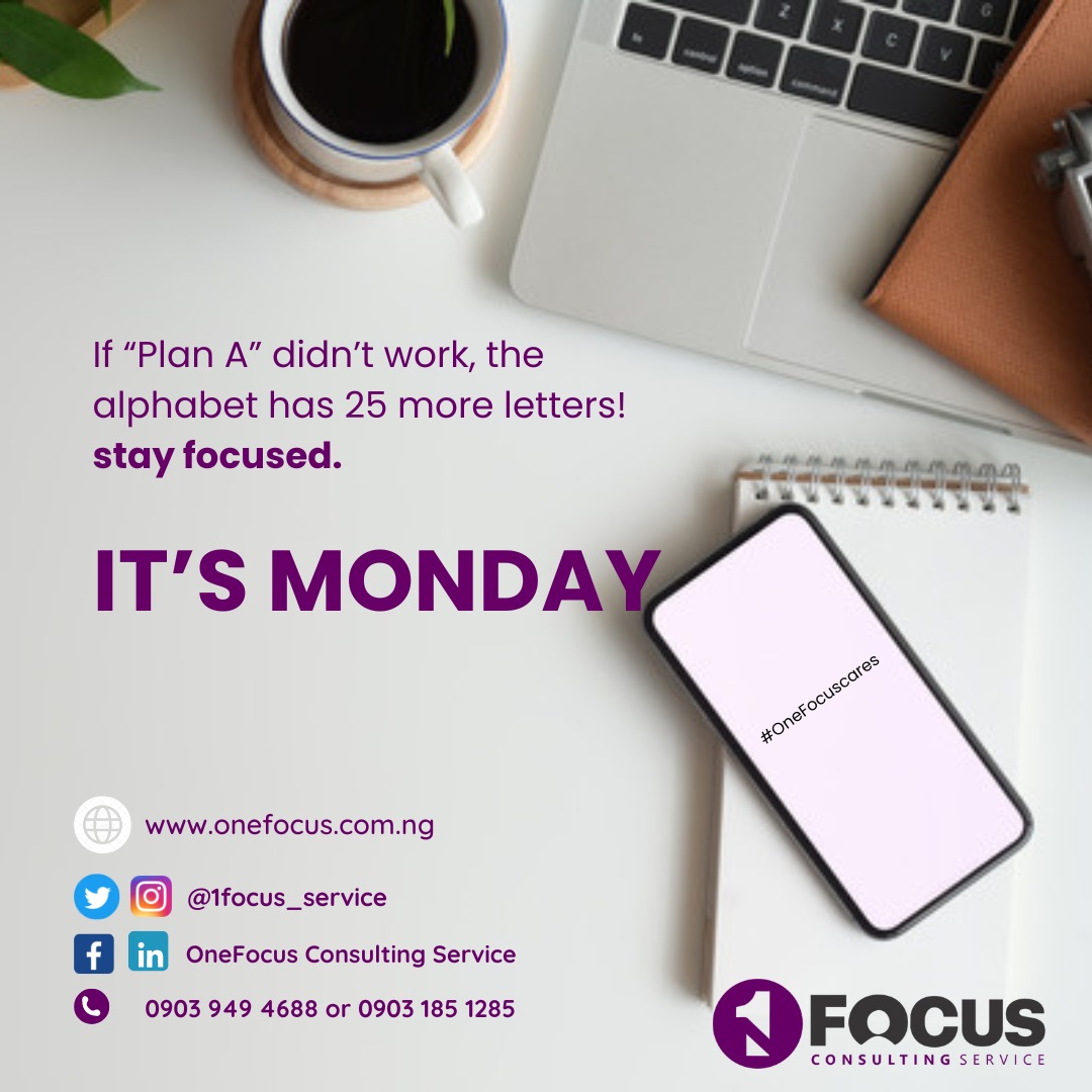 1focus_service's tweet photo. Remember to stay focused.

#onefocusteam
#OneFocusconsultingservice
#MondayMotivation 

@AborisadeAdeto1 @gift_chinasa @Neniger1 @phspecials @PORTHARCOURT_ https://t.co/2fQMYHIjsP