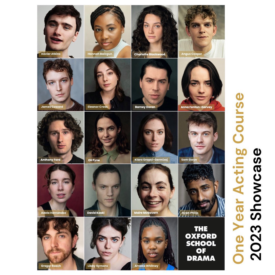 Our One Year Course graduating students have their showcase this week!

🗓 14 Sept, 12:30pm and 2:15pm
📍<a href="/sohotheatre/">Soho Theatre</a>, London

Directed by @HalChambers1 

If you are a member of the industry and would like to attend, do get in touch via office@oxforddrama.ac.uk