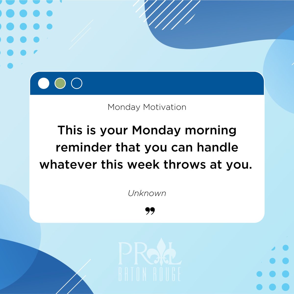 You're not scared of Monday. Monday is scared of YOU!

#MotivationMonday