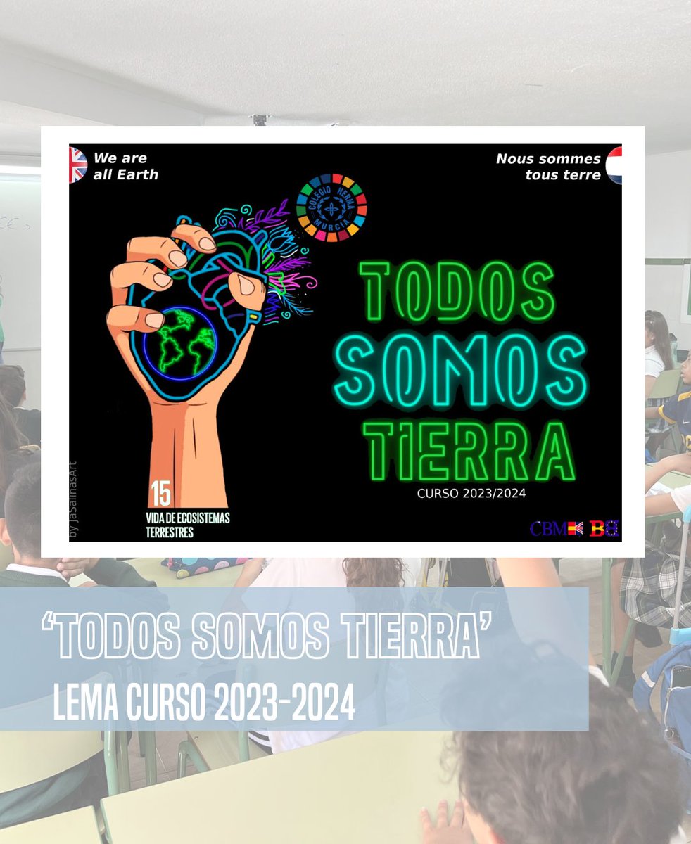 ColegioHerma's tweet photo. #TodosSomosTierra es el lema de #ColegioHerma para este nuevo curso 🙌

Vamos a centrar nuestras actividades y proyectos en el Objetivo de #DesarrolloSostenible número 15, la vida de los ecosistemas terrestres.

Estamos ilusionados por aportar nuestro granito de arena este año💚 https://t.co/0pOA65Zgkj