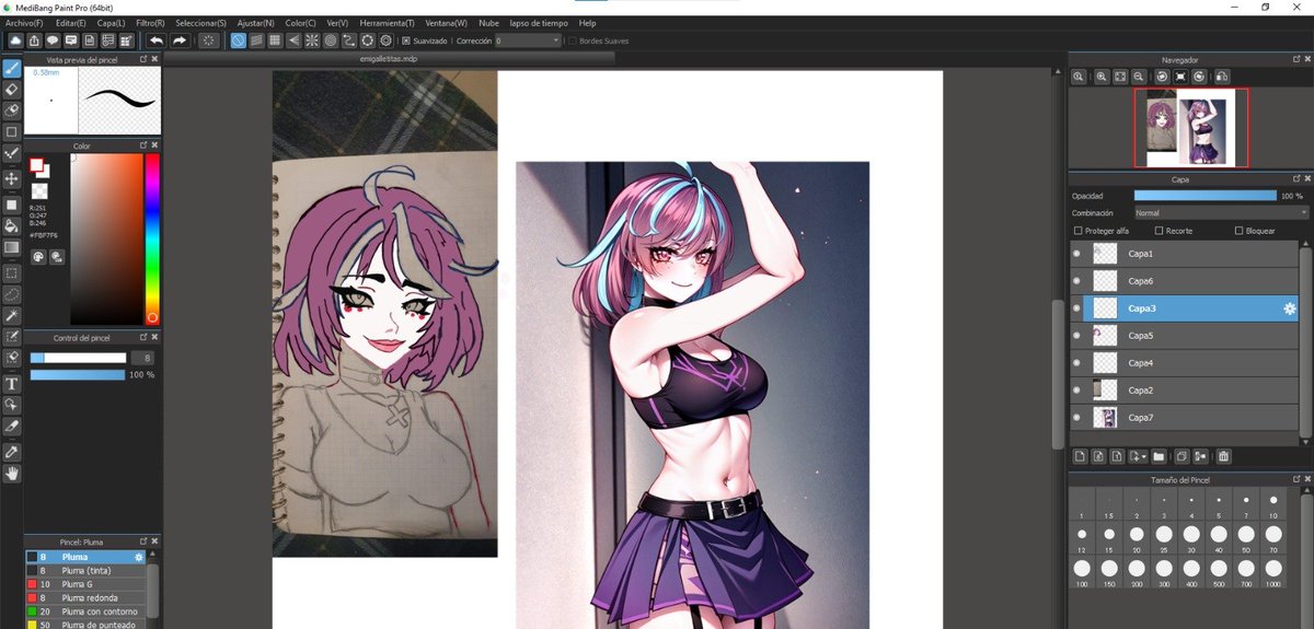 notexxus's tweet image. #Emikukisart este es el avance que llevo del dibujo de emi, lo que pasa es que ayer no lo subi porque no se guardo bien y salve el archivo 2 veces ( no confien en medibang :c) espero mañana ya tenerlo listo