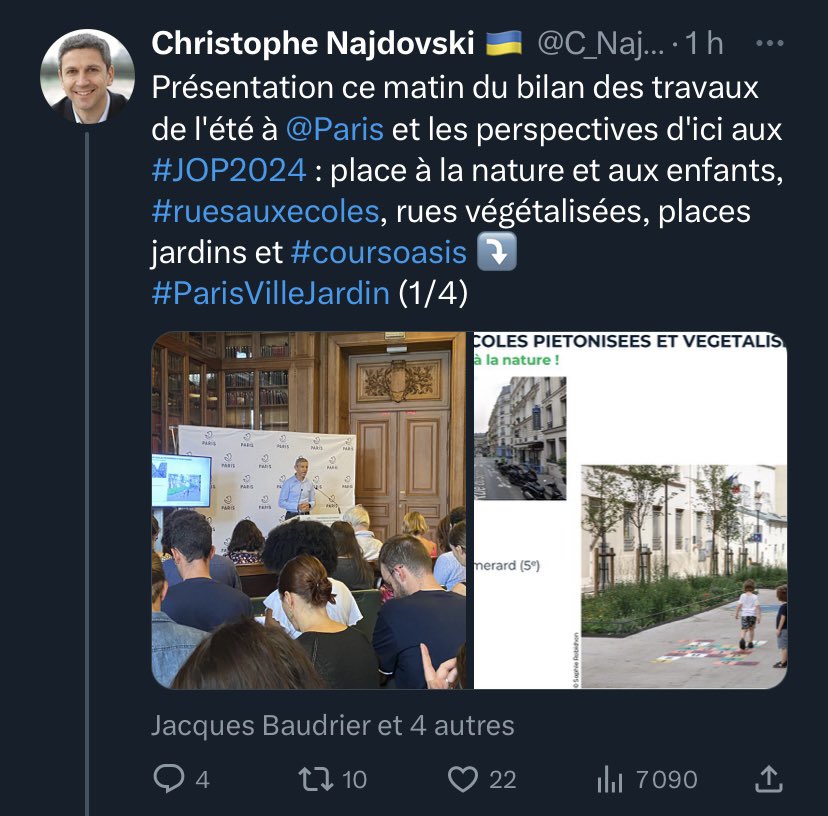 « Place à la nature et aux enfants »

Voilà ce que les adjoints d #hidalgo osent dire en conf de presse pour justifier le chaos des chantiers qui pullulent a #saccageparis

Les gosses quittent la ville en masse et nous crevons tous de chaud depuis 10 jours. 

Dehors, les nuls !
