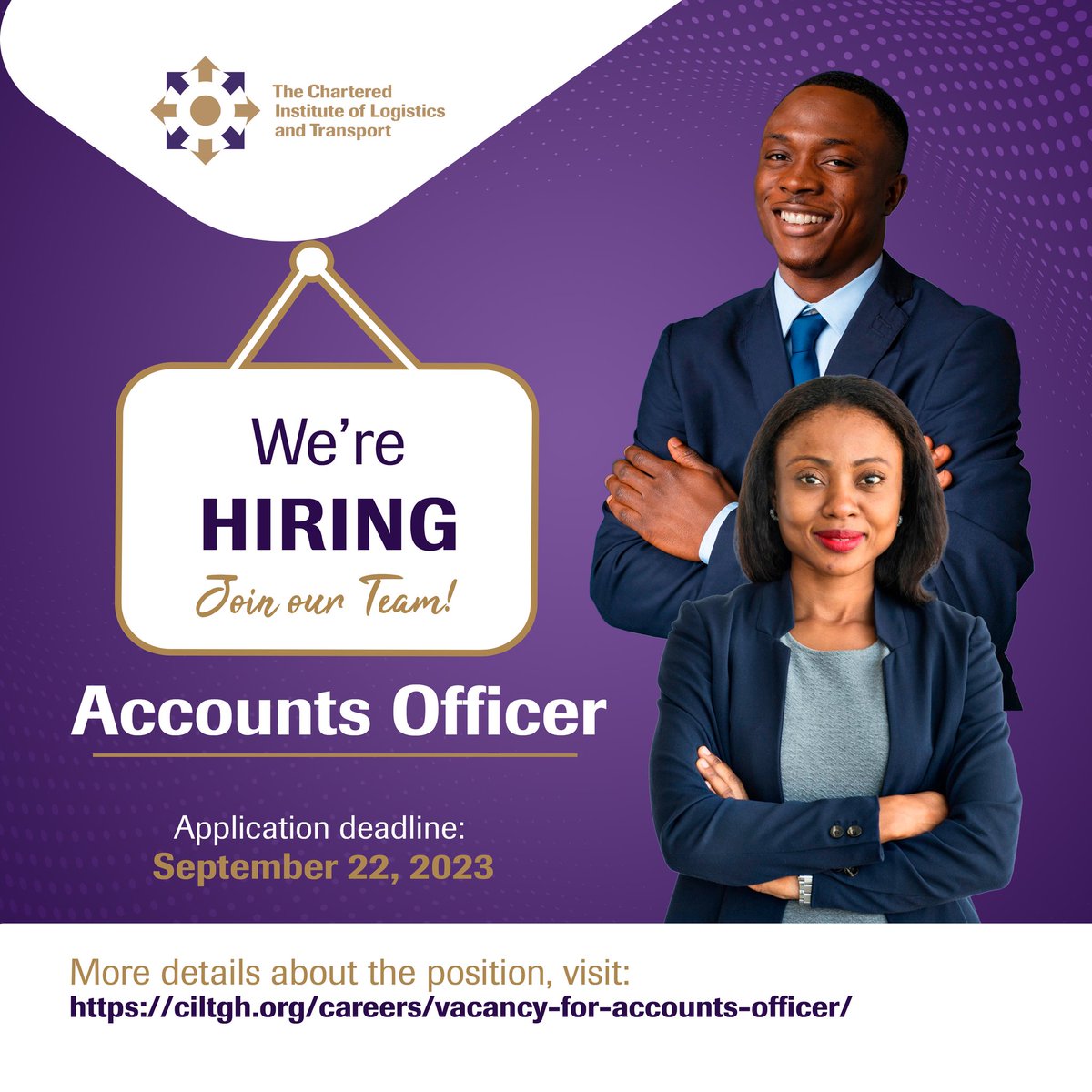 CILT Ghana is recruiting an Accounts Officer for its National Secretariat in Accra.

Interested and suitable applicants should follow this link to our website for more details including the Job Profile: ciltgh.org/careers/vacanc…