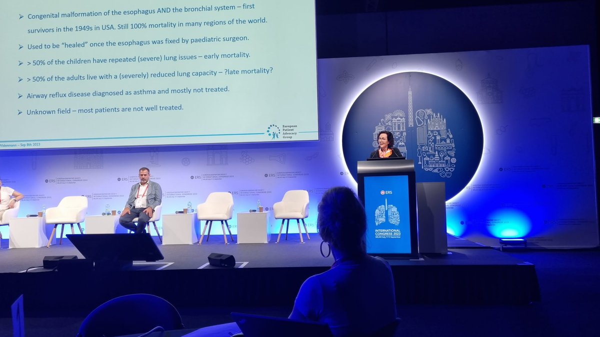 EAT at the #ERSCongress: We are proud to speak about the topic of #esophagealatresia as a lung disease on #PatOrgDay2023. <a href="/EuropeanLung/">European Lung Foundation</a>