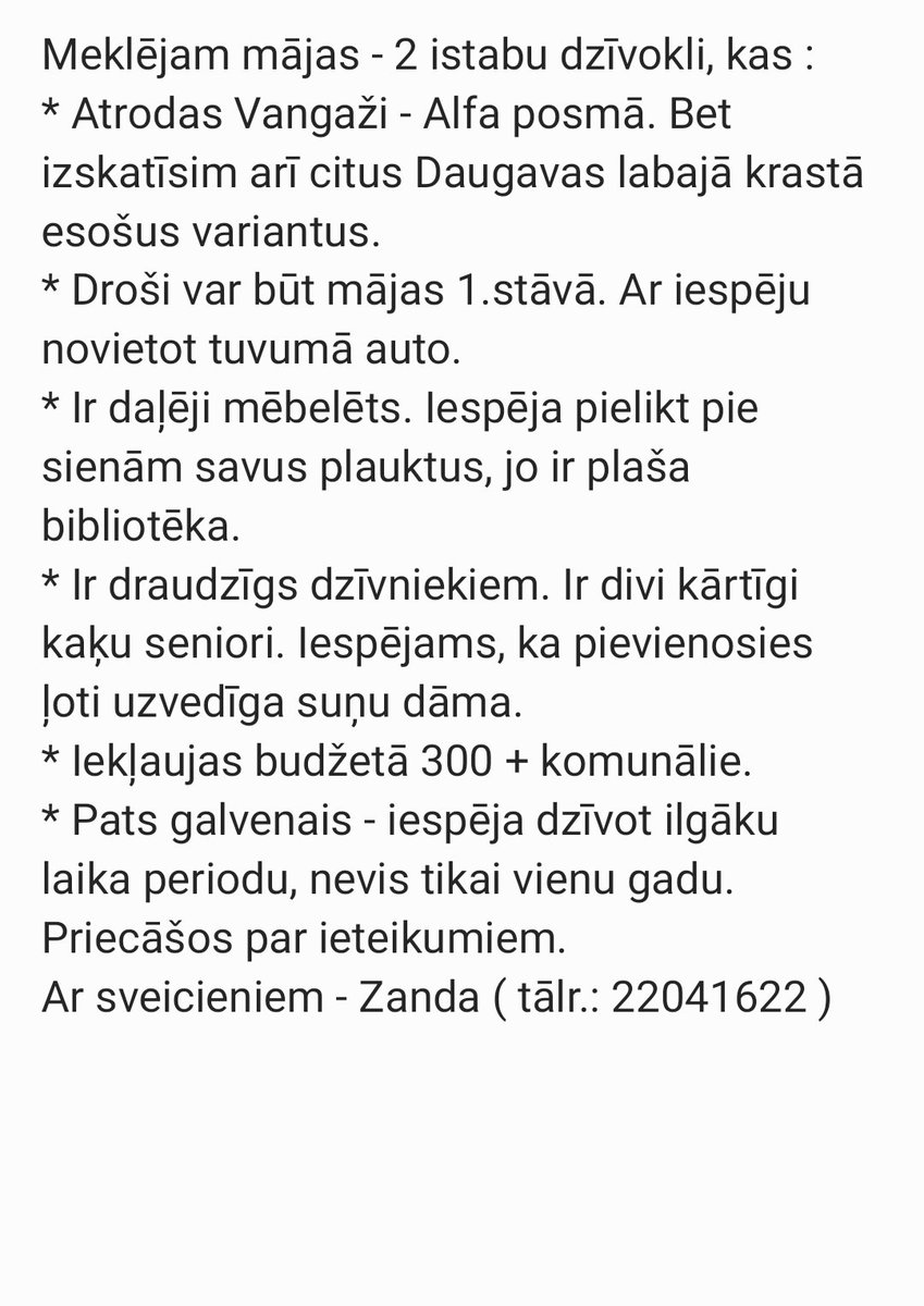 RudensLapaVeeja's tweet image. Draugi, lūdzu, padalieties. Meklējam vietu, ko atkal saukt par mājām. 
Paldies!🙏🙏🙏