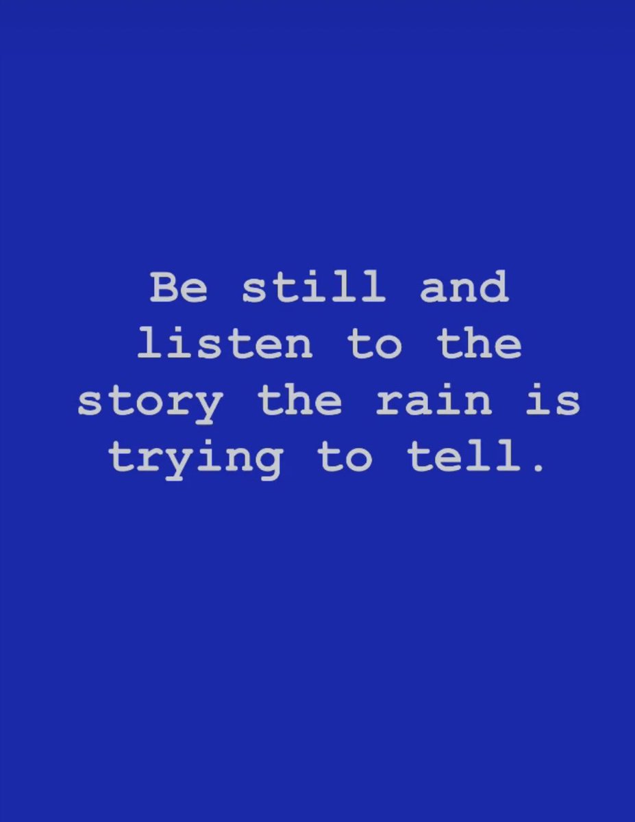 Rain has a voice.