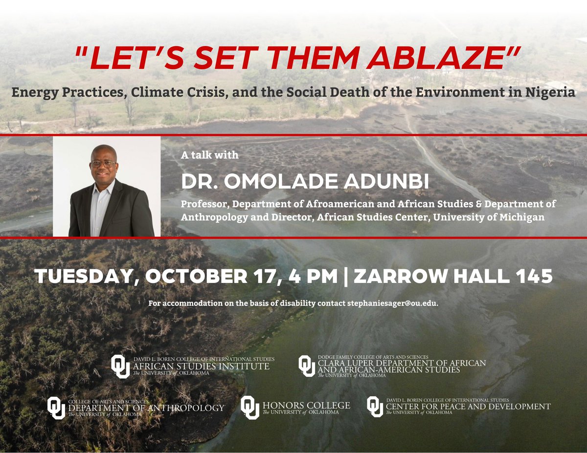 We are honored to co-sponsor this necessary discussion. We hope that you can join us.  #climatecrisis #Nigeria