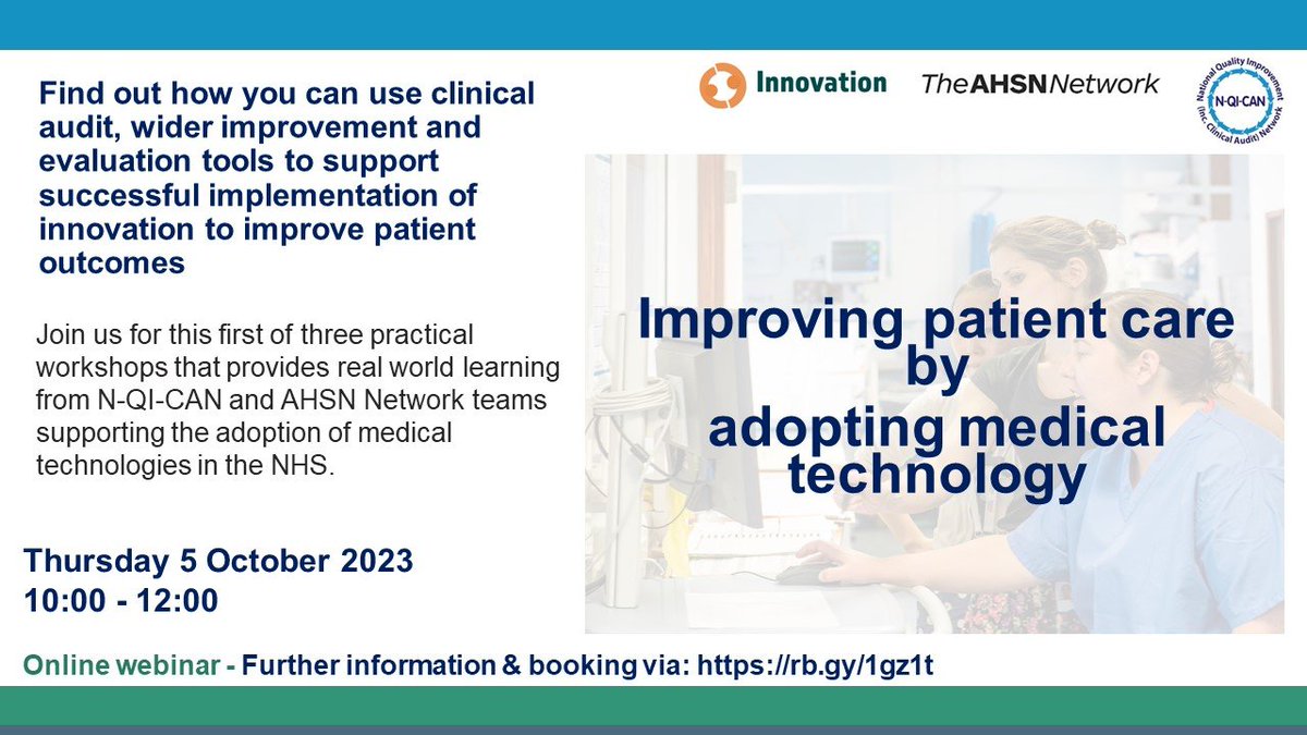 Hello my name is Jo Murray π (@jomurray_hiwx) on Twitter photo We @WessexAHSN are collaborating with #DorsetInnovationHub <a href="/nqican/">National QI (inc. Clinical Audit) Network N-QI-CAN</a> @AHSNNetwork & @YHAHSN to run practical workshops to support successful implementation of medical technologies. Further details & to book rb.gy/1gz1t We @WessexAHSN are collaborating with #DorsetInnovationHub <a href="/nqican/">National QI (inc. Clinical Audit) Network N-QI-CAN</a> @AHSNNetwork & @YHAHSN to run practical workshops to support successful implementation of medical technologies. Further details & to book rb.gy/1gz1t