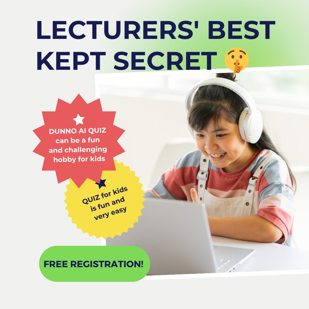 Transform your lessons with DUNNO's AI-driven quizzes. Your students won't just learn, they'll LOVE it! Dive in today ➡️ dunno.gg