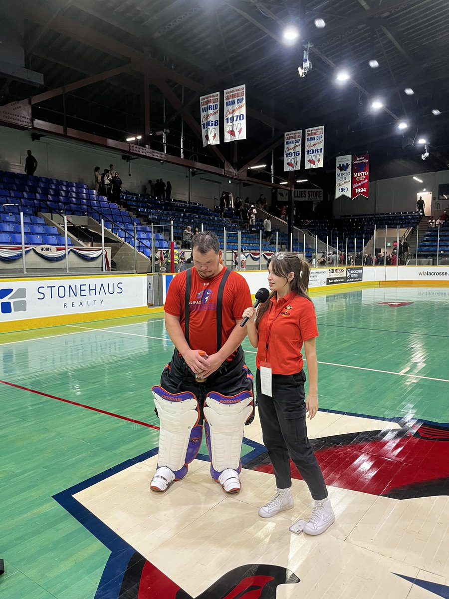 Kaylen Lomas has been doing an awesome job interviewing players and coaches during the Mann Cup!