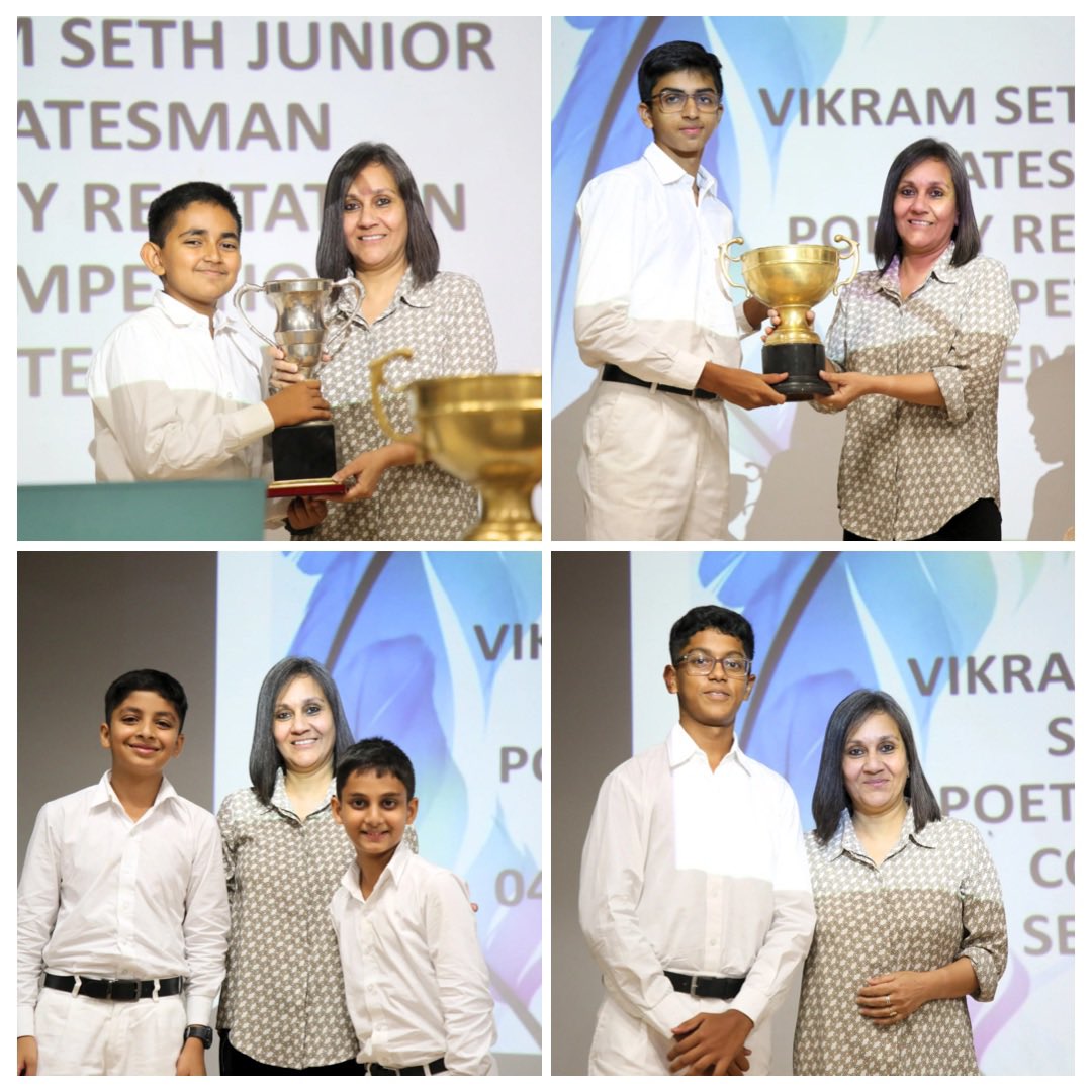 The_Doon_School's tweet image. The recently concluded #VikramSeth #PoetryRecitationCompetition was a mesmerizing display of literary prowess. Seniors Arjun Prakash and Arnav Tiwari clinched the top positions with their powerful renditions of Seth&apos;s poignant verses, celebrating the enduring power of words.