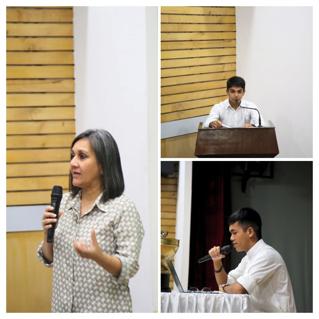 The_Doon_School's tweet image. The recently concluded #VikramSeth #PoetryRecitationCompetition was a mesmerizing display of literary prowess. Seniors Arjun Prakash and Arnav Tiwari clinched the top positions with their powerful renditions of Seth&apos;s poignant verses, celebrating the enduring power of words.