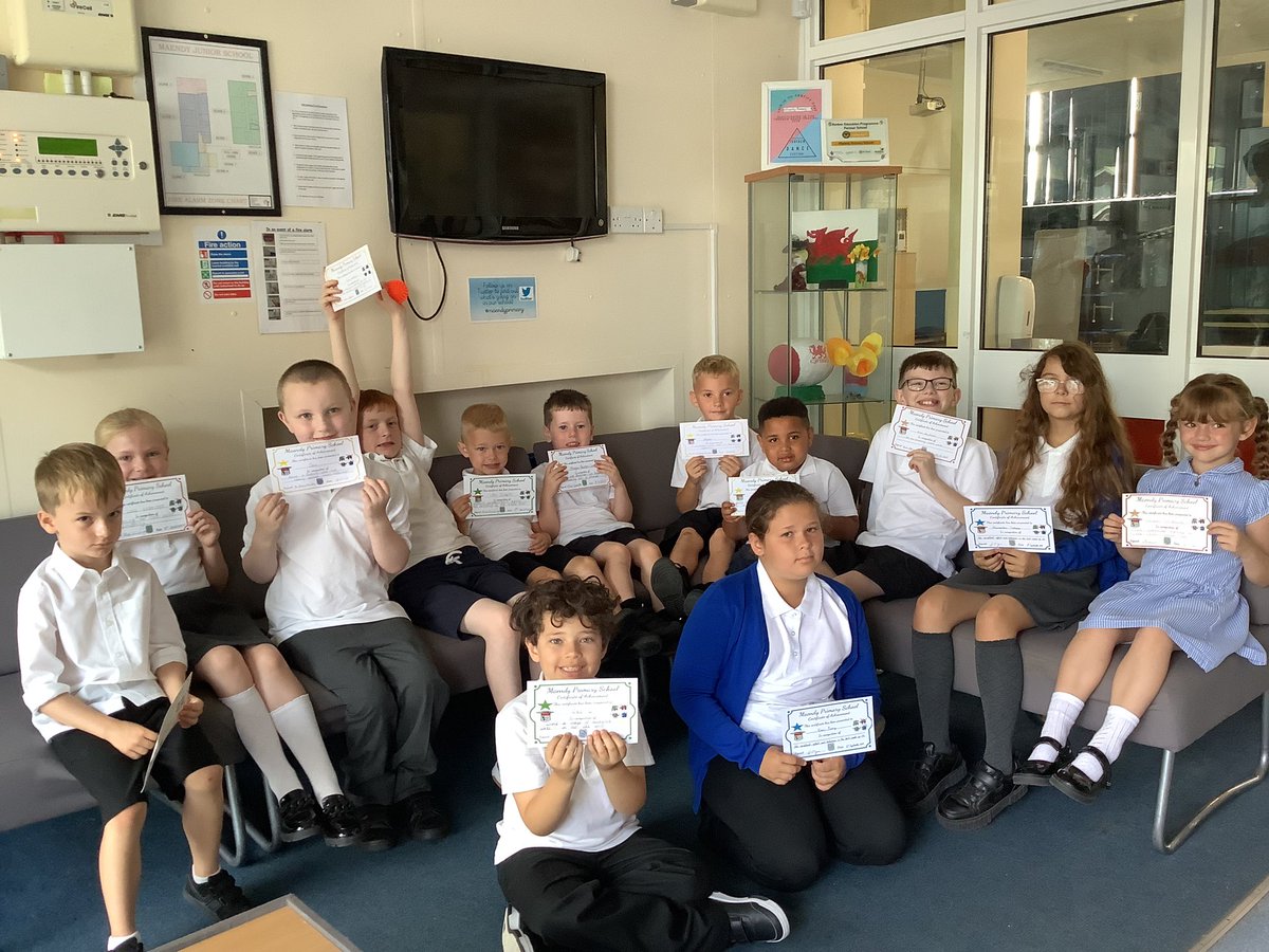 MaendyPrimary's tweet photo. Our ‘Maendy Magic’ Stars of the Week  - Well done to these pupils for achieving the first certificates of the year. Also, Llongyfarchiadau to these two individuals for achieving awards outside of school in swimming and reading! 🤩 https://t.co/HRGcYli5ut