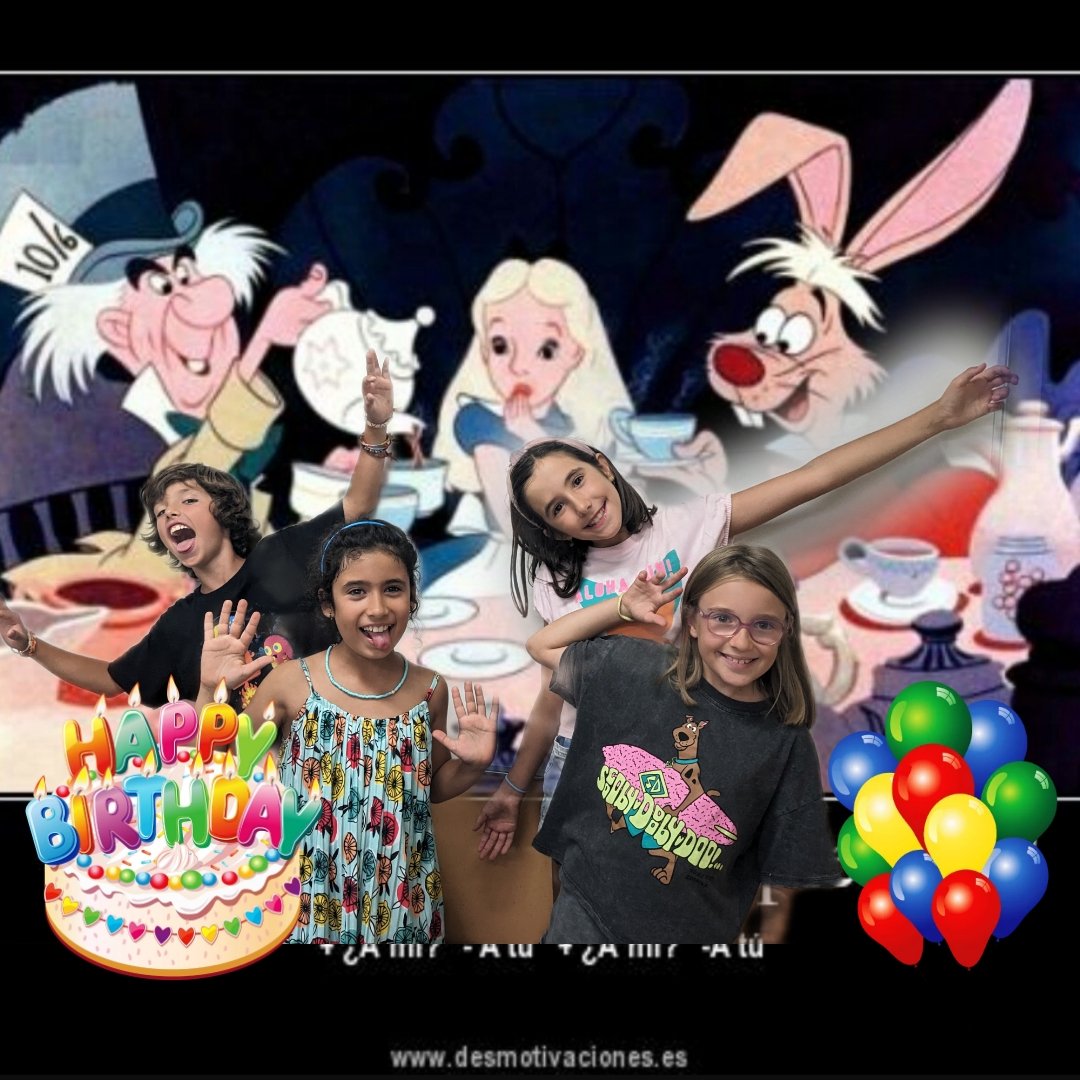 Aliciaren ipuinean dinoen lez... "Feliz NO cumpleaños" udan zehar urteak bete dozuezanei🎂🎉🕯️🍰☕☕🎩👒🐰⏰