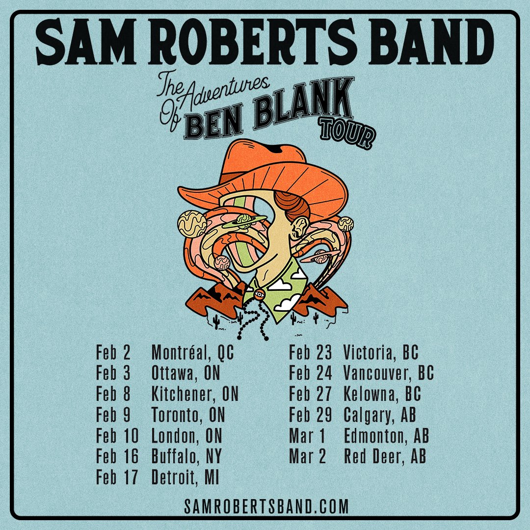 It’s been way too long… 5 years to be exact, since our band has set out on the cold road. Well the wait is over! We very very excited to announce that The Adventures Of Blank Blank Tour is coming to you all in February and March of 2024. Dust off your toques! Tix on sale Friday