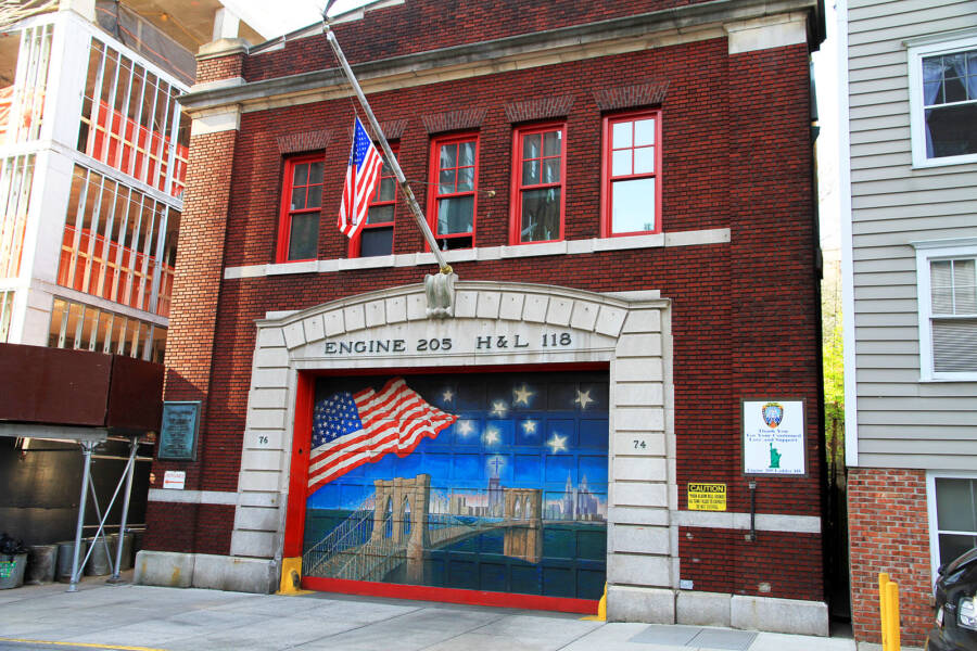 Contemplative passing by Middagh St Firehouse this morning to pay respects. Awed and humbled by their courage and commitment to serve others. May their memories forever be a blessing: Joseph Agnello, Leon Smith, Pete Vega, Robert Regan, Scott Davidson, Vernon Cherry.