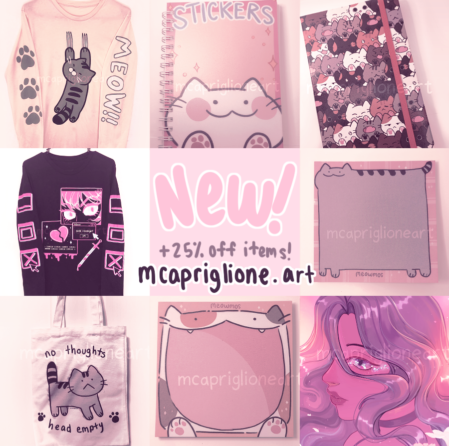 My sh0p is now open! I've got a bunch of new stuff, and over half the st0re is 25% off! I've got tshirts, sticker books, memo pads, washi tape, and more!

https://t.co/tu4E3p85bp 