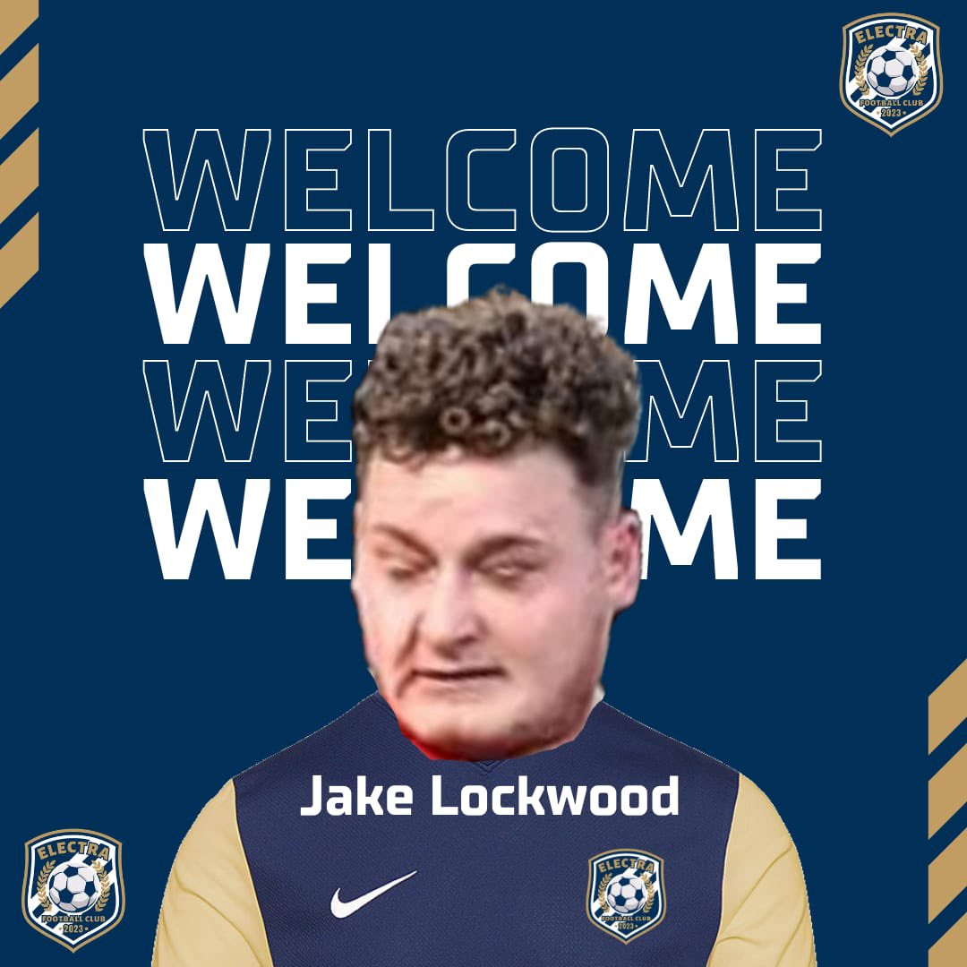 🚨 player announcement 🚨 
Electra FC would like to welcome a new rock at the back we welcome our permed friend Jake Lockwood welcome to Electra Fc ✍️✍️👏👏#baller