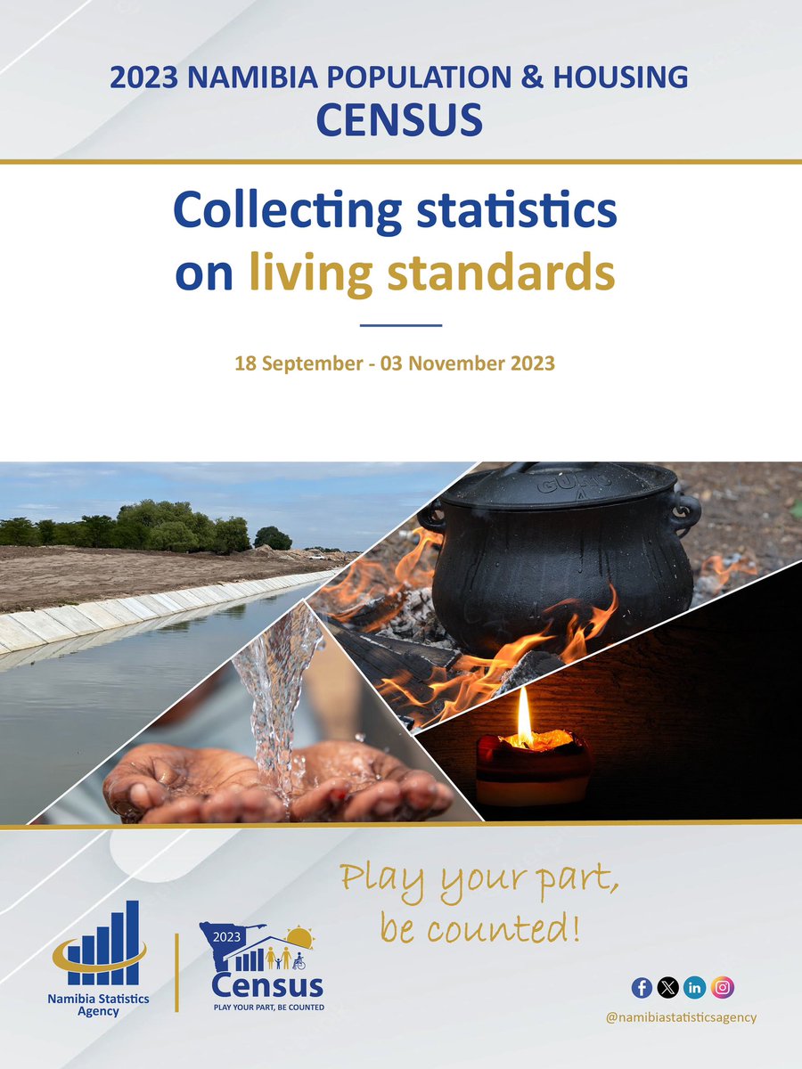 NBCNamibia's tweet photo. Collecting statistics on living standards.
#nsacensus #nationalexercice #countdown #playyourpartbecounted #populationandhousingcensus https://t.co/JRkaUnRain