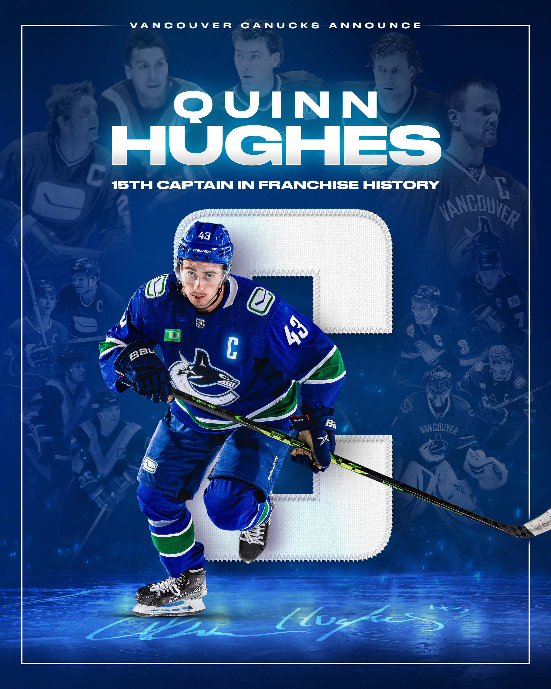 Vancouver Canucks name Quinn Hughes 15th captain in franchise history