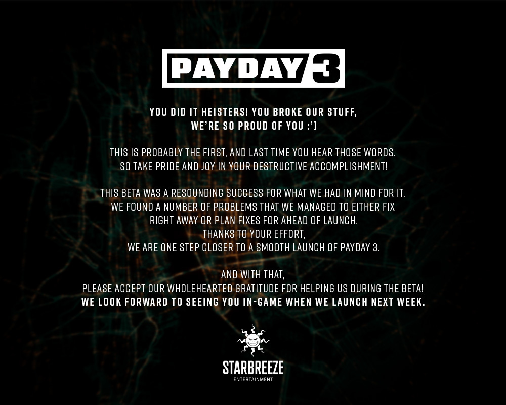 PAYDAY 3 on X: Anyone up for another beta? You guessed it, this