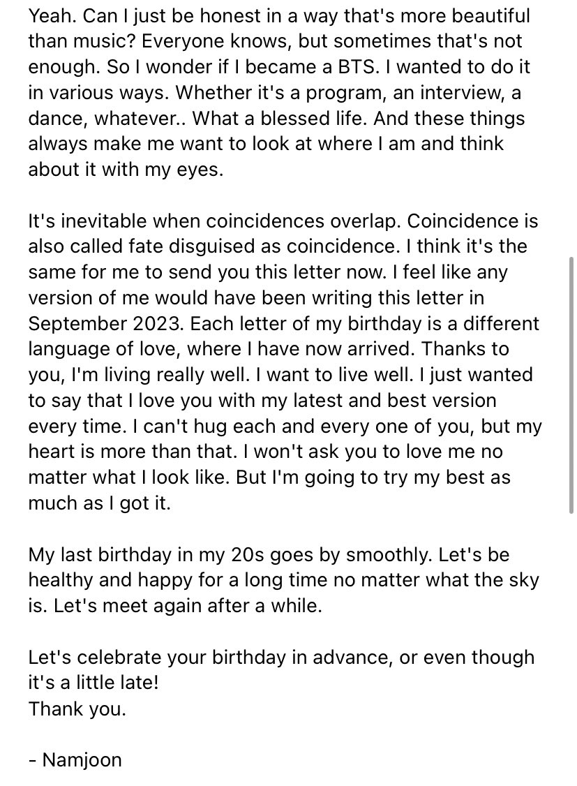 #RM via Weverse 💜🥹

 #HappyBirthdayNamjoon