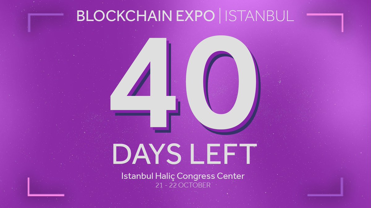 🚀Get ready to dive into the future of technology! The countdown is on for the epic #BlockchainExpo event. ⏳

Only 40 days left until we unlock the potential of #blockchain innovation. Save the date for this unforgettable experience!🙌