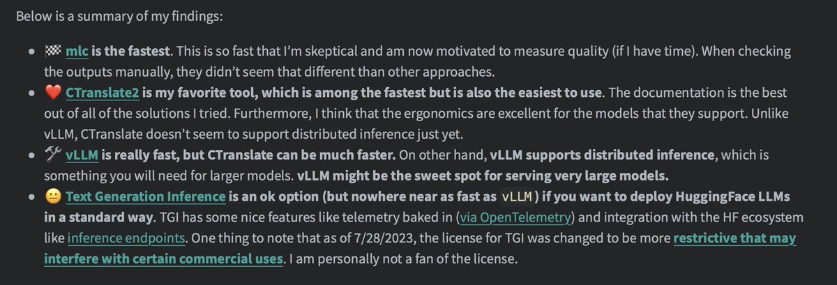 LangChainAI's tweet image. ⚡️Run LLMs locally with CTranslate2

We&apos;ve added support for running local models with the blazingly fast CTranslate2.

Thanks to GH eryk-dsai from @deepsense_ai for the feature and @HamelHusain for the great post that introduced us to the library!

Docs: python.langchain.com/docs/integrati…