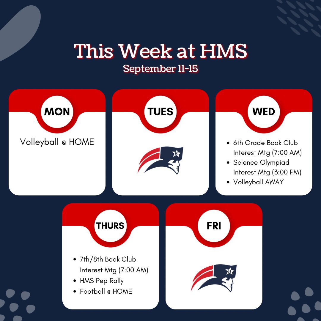 This week at HMS…