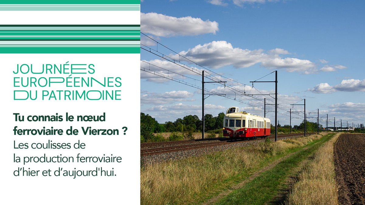 GroupeSNCF's tweet photo. Vous connaissez Vierzon ? Sa gare ? Certains d’entre vous ne sauraient même pas la placer sur une carte de France.
Et pourtant, si vous êtes du coin, ça vaudra le coup d’y aller le weekend du 16 et 17 septembre.

Je m’explique en thread. ⤵️
✍️ @BB27000
[1/13] https://t.co/238ItFwEln