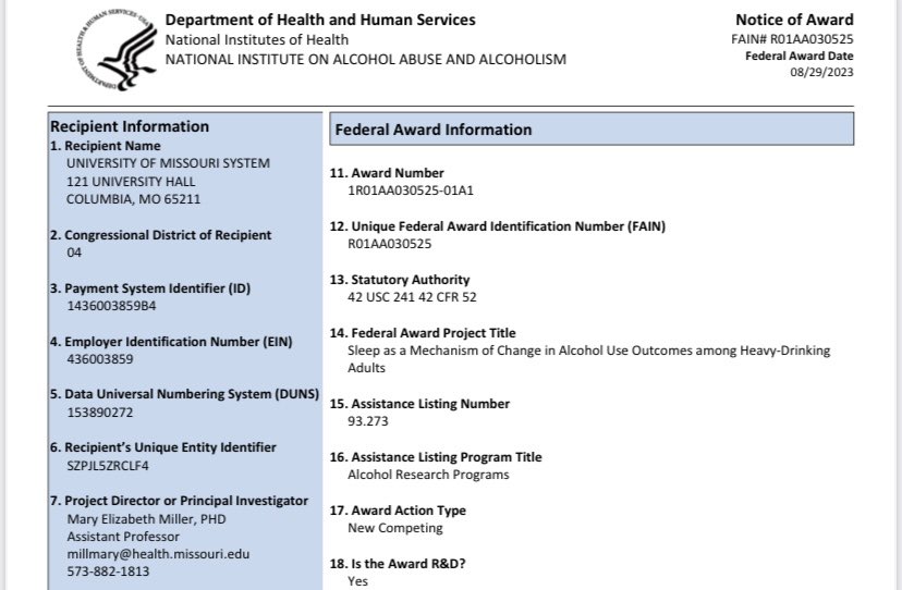 Mary Beth Miller (@mbmillerphd) on Twitter photo My first R01!!! If you’re a student/early career person who wants to hear how this was equal parts science and serendipity, hit me up. Otherwise, I’m gonna savor this notice for as long as I possibly can 😊 <a href="/rwcarpenterphd/">Ryan Carpenter</a> <a href="/ashleyfcurtis/">Dr. Ashley F. Curtis</a> <a href="/ChristinaMccrae/">Christina McCrae</a> My first R01!!! If you’re a student/early career person who wants to hear how this was equal parts science and serendipity, hit me up. Otherwise, I’m gonna savor this notice for as long as I possibly can 😊 <a href="/rwcarpenterphd/">Ryan Carpenter</a> <a href="/ashleyfcurtis/">Dr. Ashley F. Curtis</a> <a href="/ChristinaMccrae/">Christina McCrae</a>