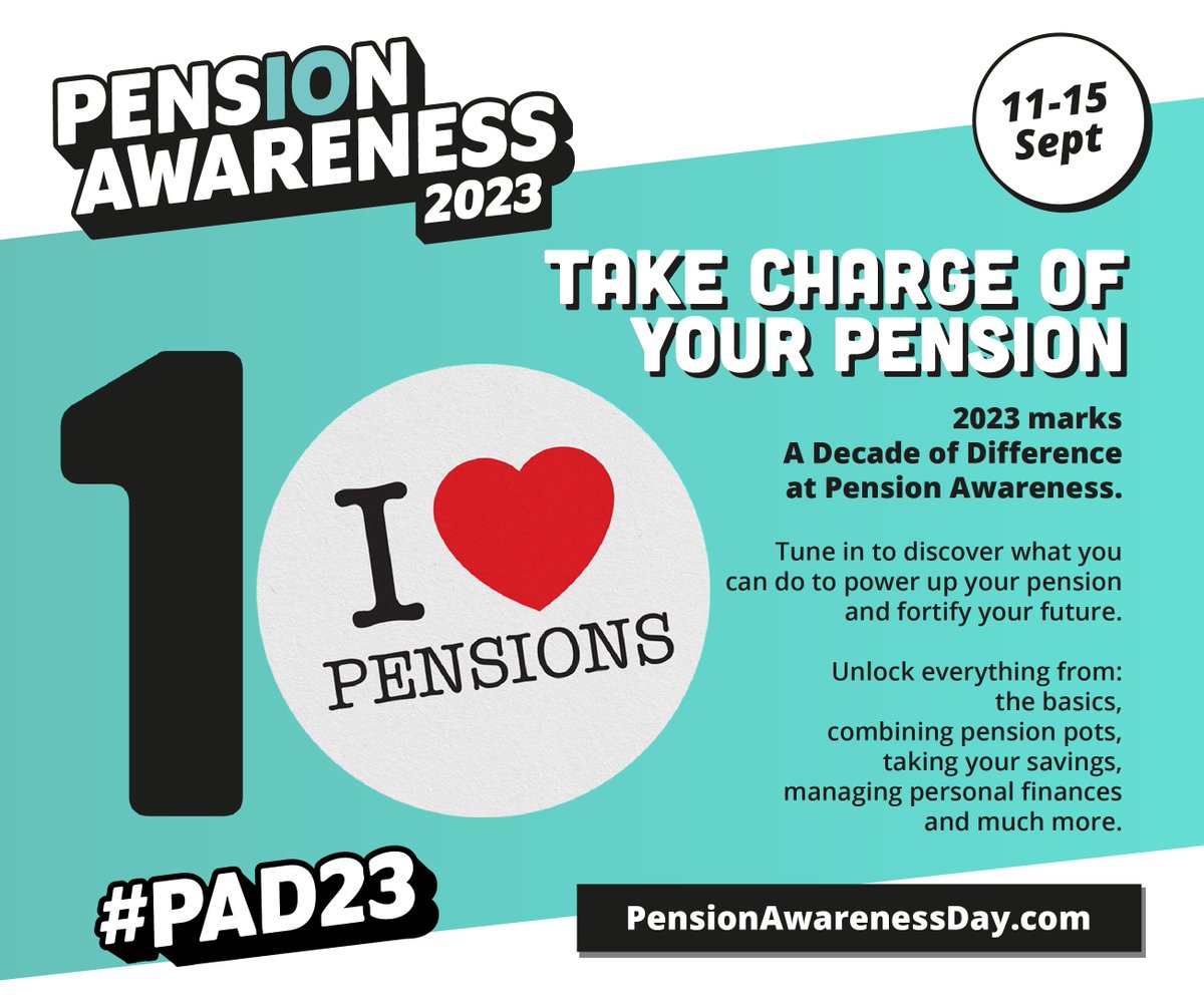 Today marks the start of Pension Awareness Week 2023! Head over to pensionawarenessday.com to discover how to power up your pension and fortify your future. Unlock everything from the basics, combining your pots, managing personal finance and much more. #PAD23