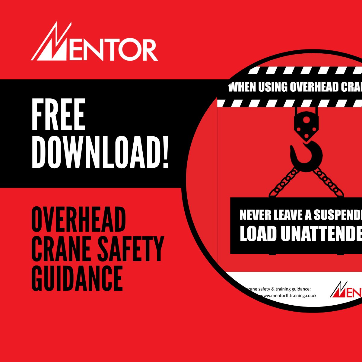 If you've got overhead cranes on site, it's vital that your operators understand the dangers of leaving a suspended load unattended. Download a copy of our free poster as a constant reminder, and help your team keep themselves and others safe at all times: okt.to/gfP7UW
