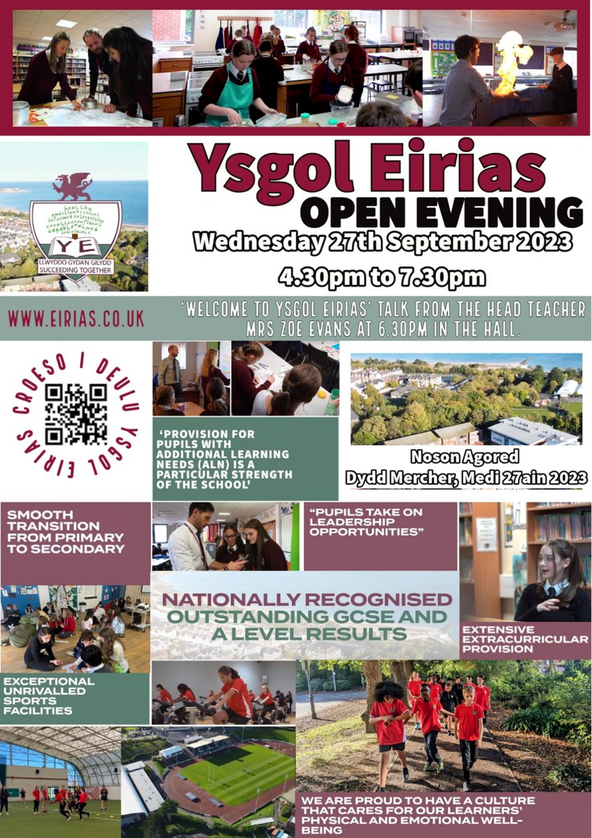 Eirias's tweet photo. We're very excited to meet you all in just over 2 weeks! #openevening #transition #primarytosecondary #succeedingtogether https://t.co/5IO2aFY1Lt
