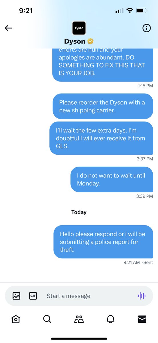 Where’s the customer service? <a href="/Dyson/">Dyson</a>