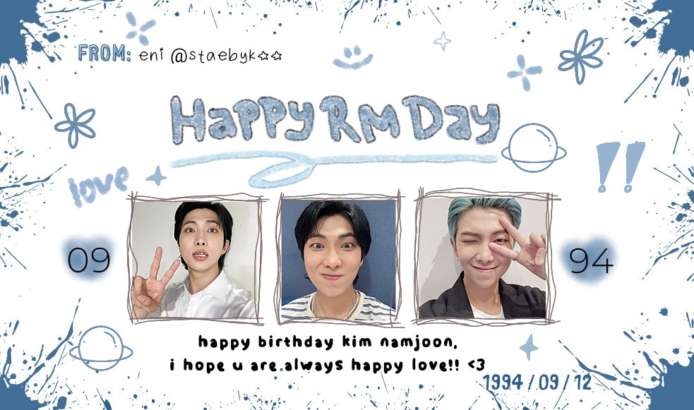 staebykoo's tweet photo. happy namjoonie day!! <3 ๐ชป๐ชด๐ฉต
#DRAWRM
#HAPPYRMDAY
#HAPPYNAMJOONDAY
#HAPPYBIRTHDAYKIMNAMJOON https://t.co/6Zn6OGgKn3
