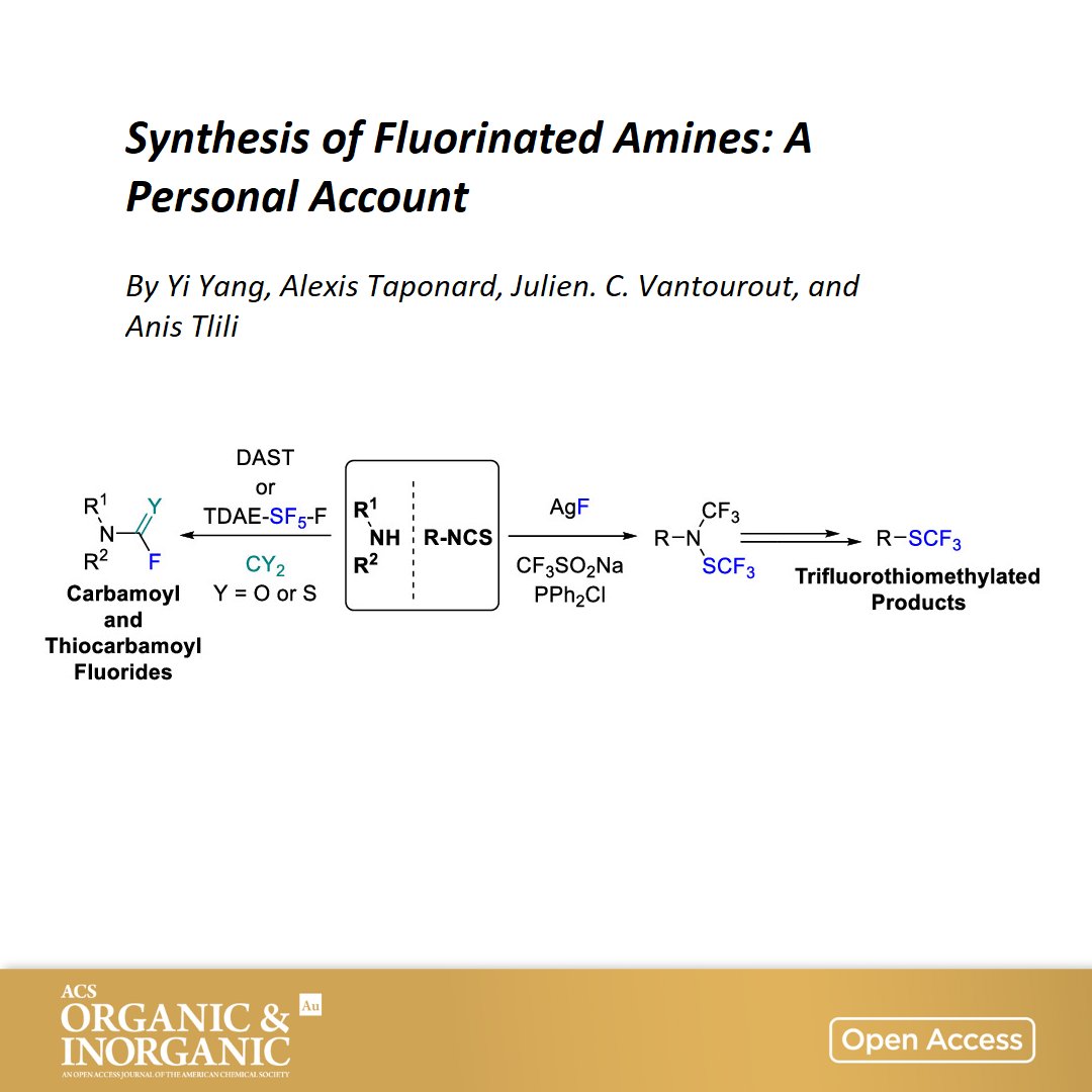 J Org Chem/Org Lett (@joc_ol) on Twitter photo Synthesis of Fluorinated Amines
A review by Yi Yang, Alexis Taponard, Julien Vantourout & Anis Tlili <a href="/ATlili1/">Anis Tlili</a> <a href="/UnivLyon1/">Université Lyon 1</a>
🔓 Open access in ACS Organic & Inorganic Au 👉 go.acs.org/67w Synthesis of Fluorinated Amines
A review by Yi Yang, Alexis Taponard, Julien Vantourout & Anis Tlili <a href="/ATlili1/">Anis Tlili</a> <a href="/UnivLyon1/">Université Lyon 1</a>
🔓 Open access in ACS Organic & Inorganic Au 👉 go.acs.org/67w