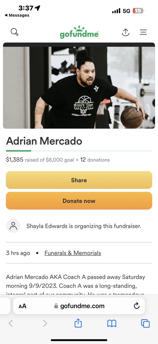 Lexi_g34's tweet photo. Hi everyone, if you’re in the DFW basketball world there’s probably a point in time your path crossed with Adrian. There’s a Go Fund Me that’s been put together for the next steps. If you find it in your heart to give, please do. We love you A, so much. 

https://t.co/N3FcB1MIlT https://t.co/NGCGTrR1PV